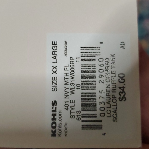 NWT Lauren Conrad Sleeveless Top Size XXL - Picture 4 of 4